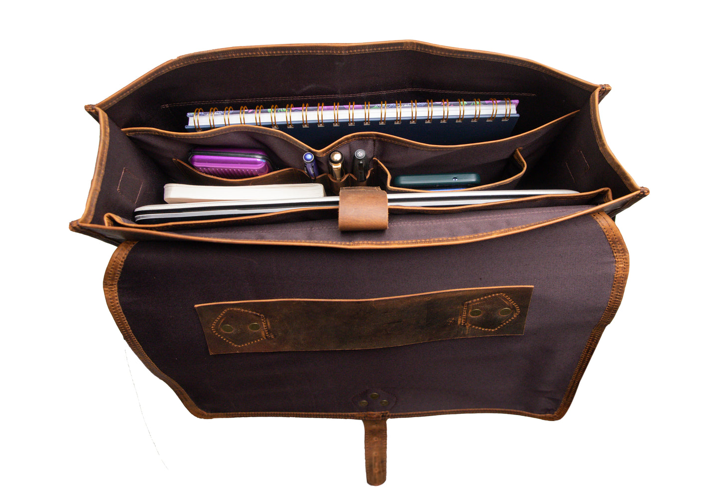 Classic Leather Laptop Messenger Bag – Vintage Style Briefcase for Men & Women