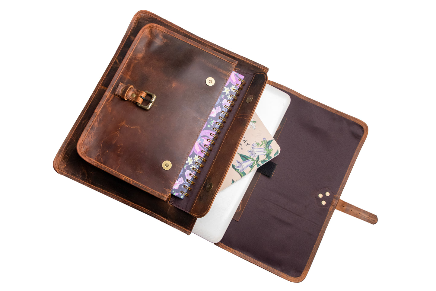 Classic Leather Laptop Messenger Bag – Vintage Style Briefcase for Men & Women